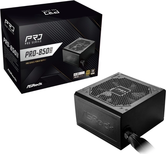 Napajalnik ASRock pro series 850 W 80 plus gold (nemodularen)