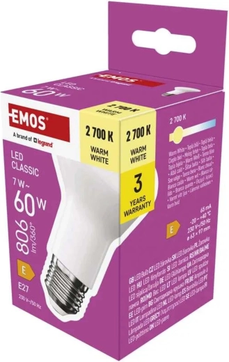 LED žarnica Classic R63 E27 7 W 806 lm topla bela