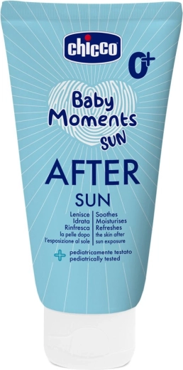 Chicco Baby Moments Sun pomirjujoče mleko po sončenju za otroke 150 ml