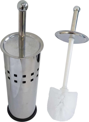 WC komplet okrogla iz nerjavnega jekla, premer krtače 8 cm