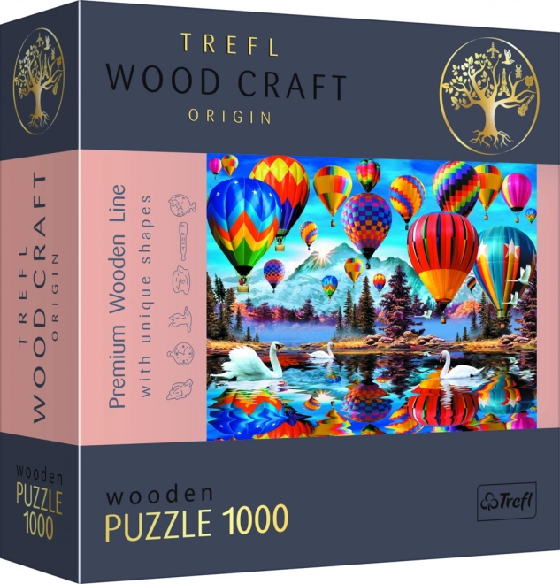 Lesene puzzle TREFL Wood Craft Origin – Pisani baloni 1000 koščkov