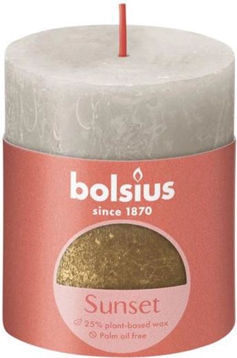 Rustikalna sveča pesek siva/zlata 80 × 68 mm