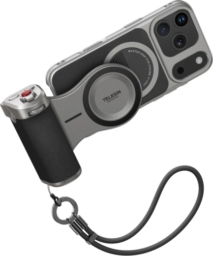 Telesin Master Grip holder with power bank for iPhone 17 Pro Max