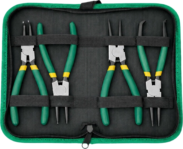 Komplet klešč za segerjeve varovalne obročke z etuijem Pro-Craft Green