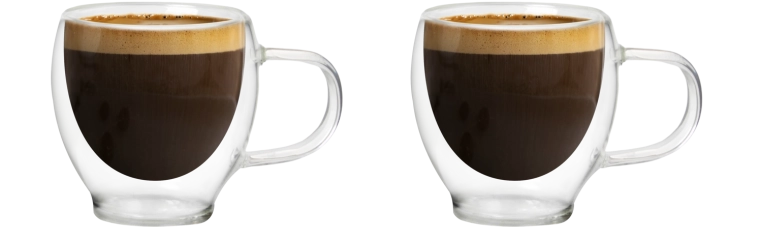 Termične skodelice z dvojno steno 90 ml – komplet 2 kos