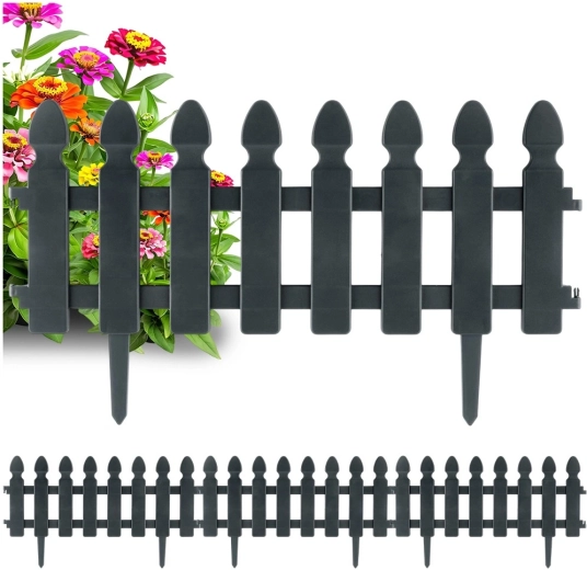 Sivi vrtni robni panel 49 × 21 cm, set 4 kos