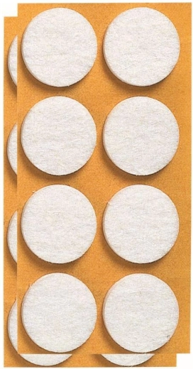 Filcni samolepilni podložki za pohištvo 20 mm bele (24 kosov)
