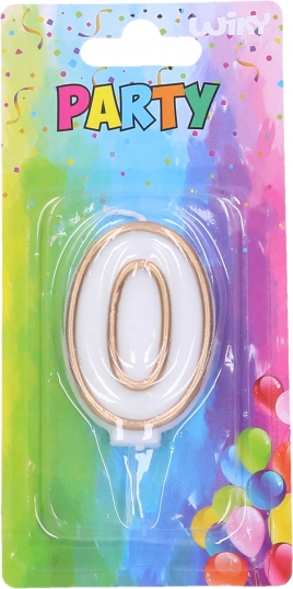 Zabavna svečka 0 - zlata