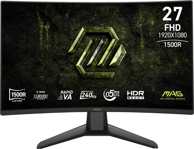 Ukrivljen igralni monitor 27" FHD 240 Hz MAG 274CF X24 – črn