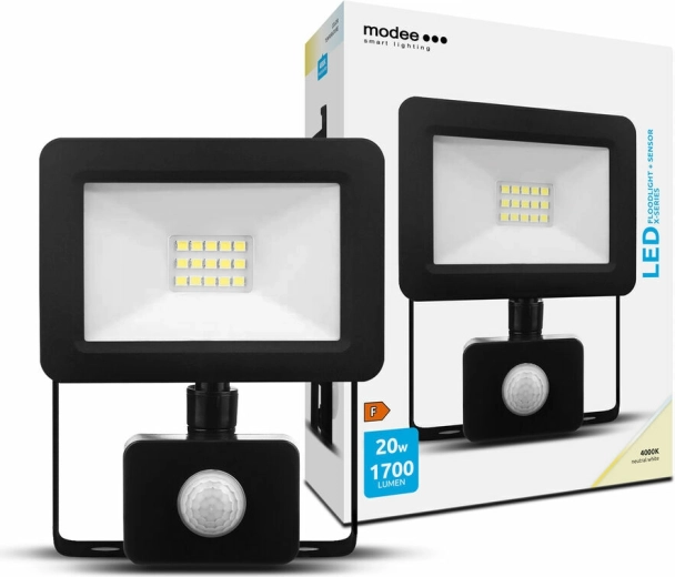Modee LED reflektor X‑series 20 W, nevtralno bela, s senzorjem