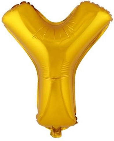 Foliasti balon TORO črka Y 30 cm zlata