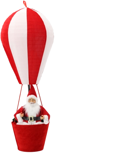 Christmas Decoration Santa in a Hot Air Balloon 110 cm