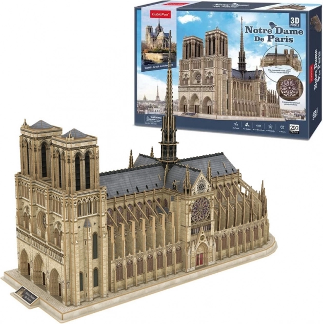 3D sestavljanka Katedrala Notre-Dame od CubicFun
