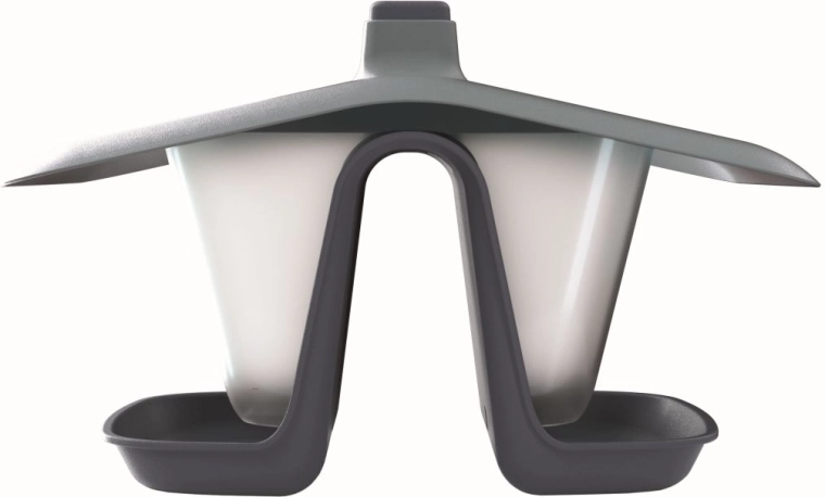 Viseče dvokomorno ptičje krmilnice Birdyfeed Double 28 cm antracit