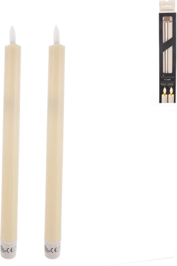 Komplet dveh bež LED sveč 25 cm