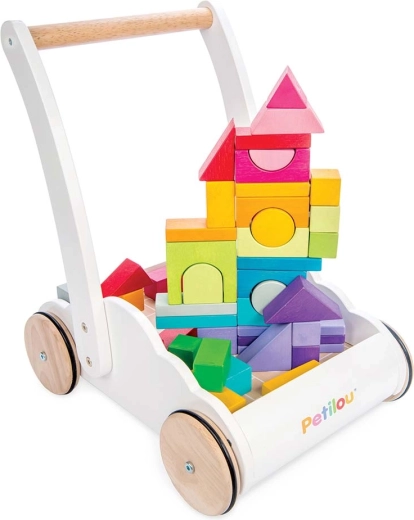 Le Toy Van lesena hojica Rainbow cloud s kockami