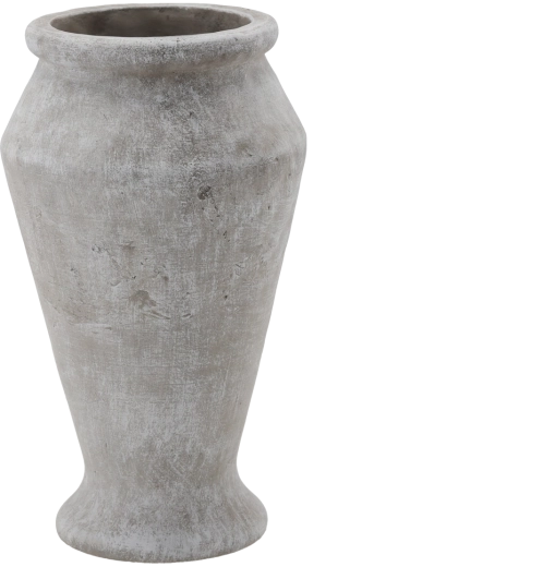 Grey decorative cement vase 28 cm