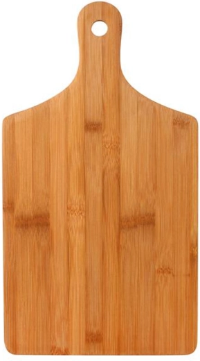 Lesena bambusova deska za rezanje z ročajem 44 cm