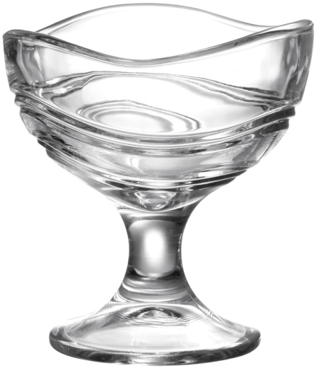 Komplet 6 steklenih kozarčkov za sladoled in sladice 310 ml