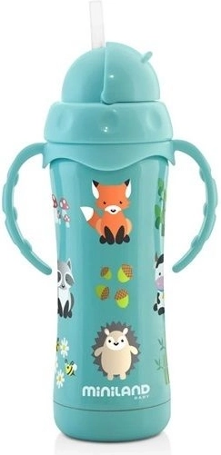 Termovka s kovinsko slamico, jeklena 240ml