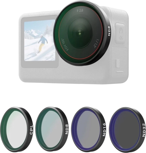 Telesin komplet filtrov CPL/ND8/ND16/ND32 za DJI Osmo Action 6 (4 kosi)