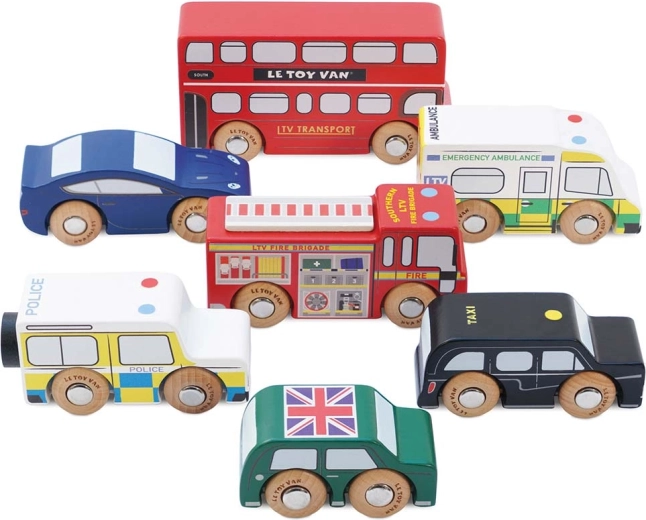 Le Toy Van leseni komplet avtomobilov London
