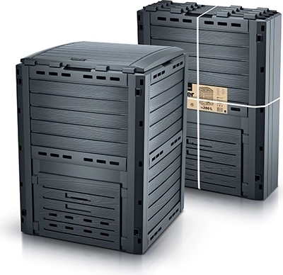 Vrtni kompostnik 280 l antracit COMPOGREEN WOODY