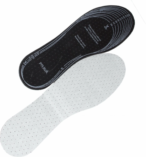 Trim-to-fit carbon insole for shoes against odor Silver
