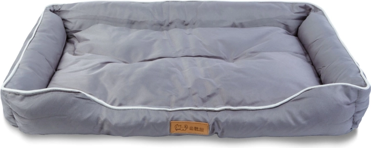 Siva postelja za pse 87 × 59 × 13 cm
