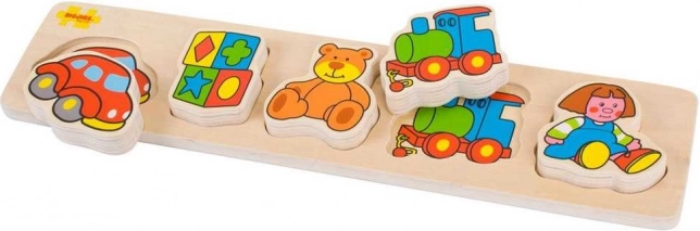Leseni vstavljivi puzzle Bigjigs Baby