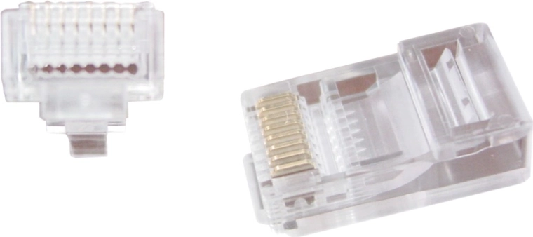 Pass-through RJ45 8P8C UTP Connector, 100 pcs
