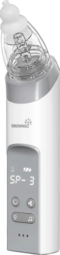 Nosni aspirator Grownsy s 3 nastavki, siv