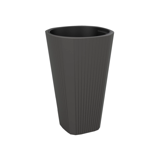 Cvetlični lonec MUZA z vložkom 39 cm antracit