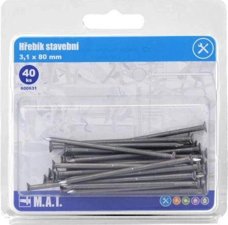 Gradbeni žeblji 80 × 3,1 mm, 40 kos