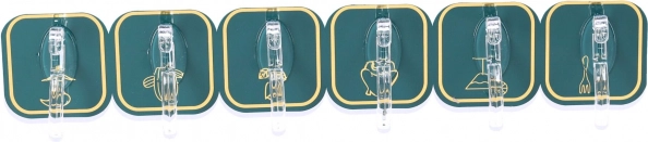 Samolepilni kavlji 6 kosov - temno zeleni