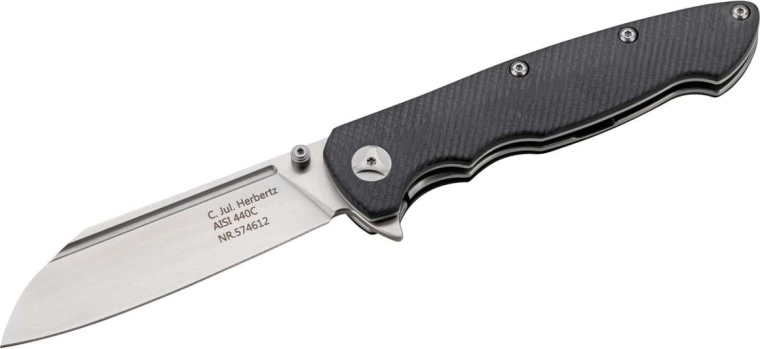 Enoročni žepni nož 9 cm Sheepfoot, G10, črn