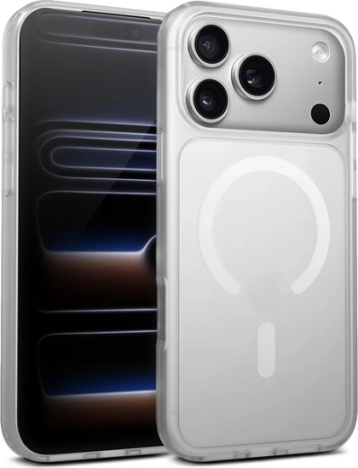 hibridni mat etui magnetni magsafe za iphone 17 pro max – bel