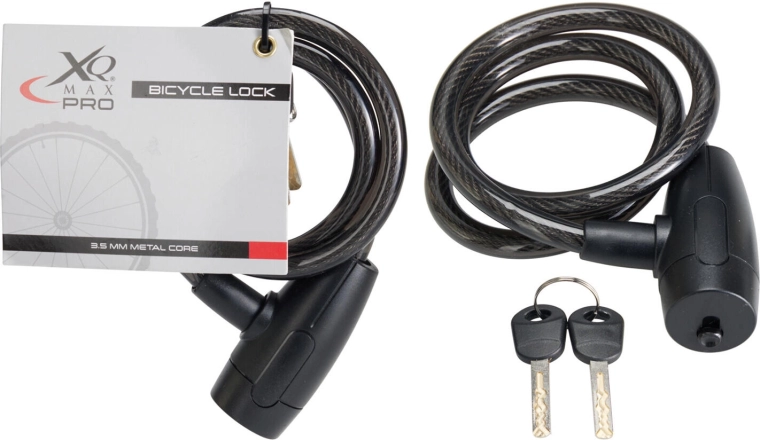 Jeklenična ključavnica za kolo 10 × 800 mm, 2 ključa