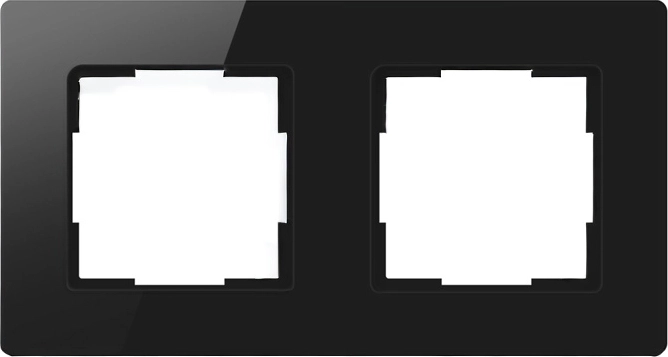Avatto okvir za 2 modula TS20, črn