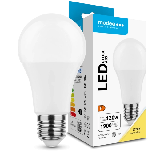 LED žarnica Modee Lighting A65 18,5 W E27 toplo bela 1900 lm