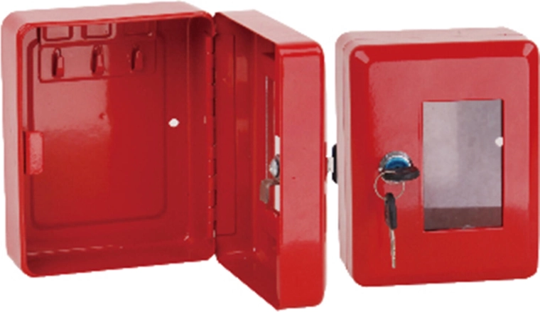 Požarna omarica za ključ s kladivcem, rdeča 150 × 120 × 80 mm