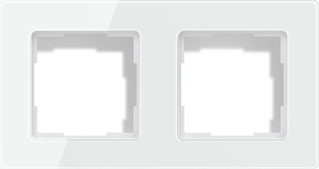 Avatto stekleni okvir za 2 modula TS20 bel