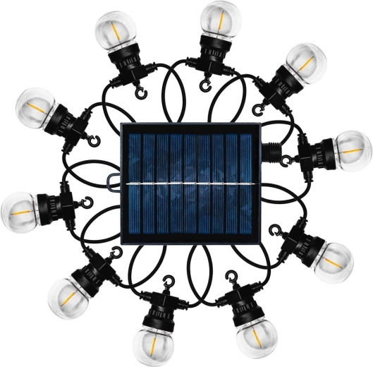 Retlux solar party string lights with 10 LED bulbs
