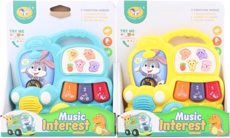 Otroški klavir v obliki avtobusa z živalskimi zvoki