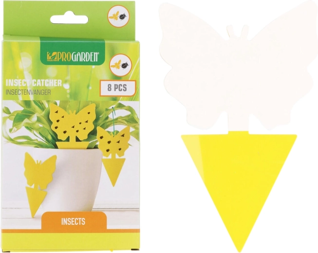 Lepljiva plošča za žuželke, mešanica motivov, rumena (8 kos)