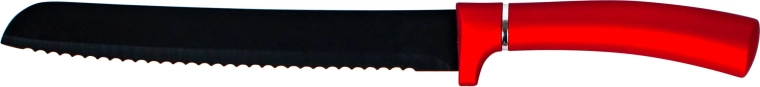 Nož za kruh Kitchisimo z rdeče‑srebrnim ročajem