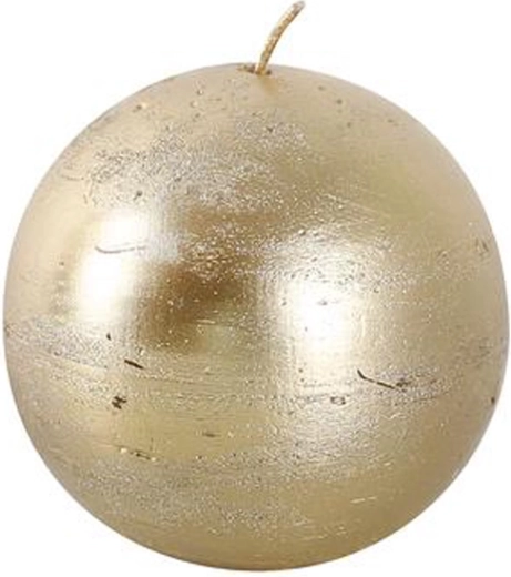 Rustikalna okrogla sveča 8 cm PROVENCE zlata