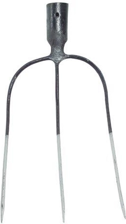 Kovane vile s 3 zobci brez držala