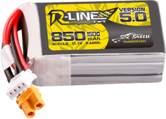 Tattu R-Line litij-polimerna baterija 850 mAh 3S 11,1 V 150C