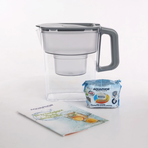 Kompaktni filtrirni vrč za vodo 2,4 l, siv z filtrirnim vložkom B100-25